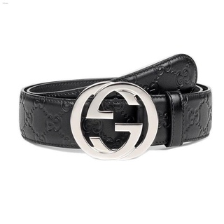 ✘✈The first layer cowhide double G belt men s casual all-match Korean version of the smooth buckle m