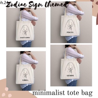 ✤ZODIAC SIGN THEMES AESTHETIC CANVAS TOTE BAG❄