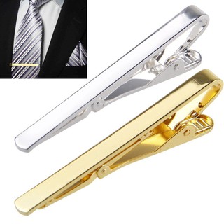 Silver Gold Tie Pin Bar Simple Clip Clasp Necktie