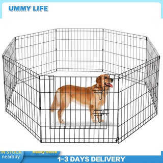 Dog Playpen Fence 6 and 8 Panels 61x61cm 2FT for Dog Cage Playpen Dog High Quality *Ready Stock*
