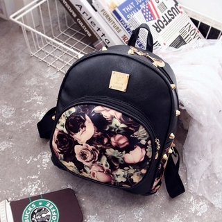 Fashion Korean Girls Foral Backpack Bag (3)