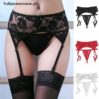 【fullpowernew】 Sexy Lady Lace Suspender Garter Belt Lingerie G-String Thong Set Stocking Belt [PH]