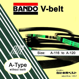 Bando Fan Belt A-Type Series A-116 to A-120 V-Belts (Checkered | No Teeth)