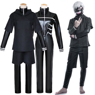 Tokyo Ghoul Kaneki Ken Hoodie Sweater Cosplay Costume Full Outfit Halloween Suit