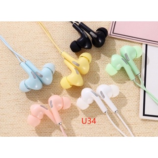 U19 Macaron Color Universal Headset with In-Line Multi-Function ear earphones Recommend Online Class (2)
