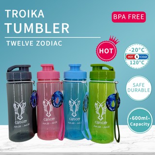 Water Bottle Plastic Tumbler 12 Zodiac # Troika F579