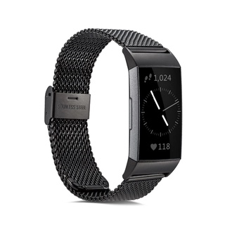For Fitbit Charge 4 stainless steel bracelet, Fitbit Charge 3 Milanese metal replacement strap