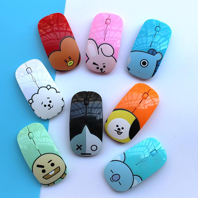 KPOP BTS BT21 Wireless Mouse for Game Laptop PC