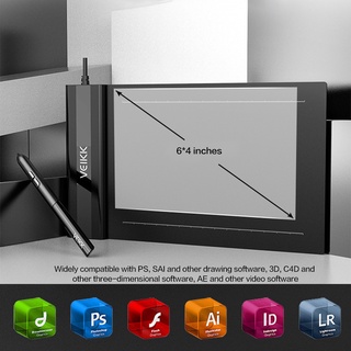 【Ready Stock】VEIKK S640 Graphic Tablet Drawing Pad with Digital Pen (6)