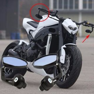 1pair motorcycle barend rearview side mirror