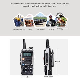 BAOFENG BF-UVB2 Plus FM Transceiver Dual Band LCD Display Handheld Interphone 128CH Two Way Portable Radio Support Long Communication Range Long Standby Time Clear Voice Walkie Talkie Black EU Plug (8)