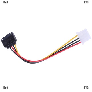 <DYG> Sata To Ide Power Cable 15 Pin Sata Male To Molex Ide 4 Pin Female Cable Adapter