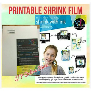 NuFun Printable Shrink Film Opaque White 8.5 x 11 inches