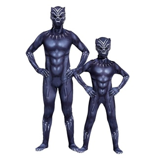 Black Panther Movie Superhero Costume Adult Cosplay Spiderman Clothing Heroes Children Zentai Jumpsuit Suit
