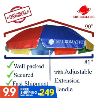 ✥ORIG! 90" Diameter Wide Big Umbrella with handle Micromatic ORDINARY THICK⚘