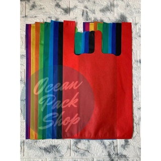 Tote Bags◑☜☁50 Pcs Sando Eco Bag (Size M L XL) Plain Reusable Non-woven Shopping Tote Grocery Packag