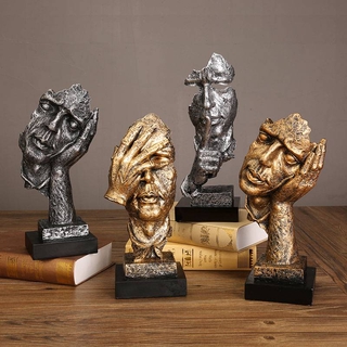 Nordic Simple Abstract Sculpture Figurine Ornaments Office Home Decoration Modern Art Resin Decor