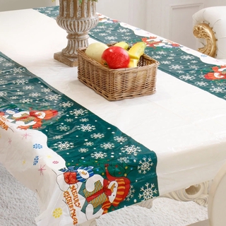 Disposable Christmas Tablecloth /Rectangular Disposable Table Cover / Christmas Party Kitchen Dining Table Cloth Decors