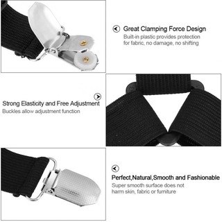 ❣(Ready Stock) 4Pcs/Set Bed Sheet Clip Holder Adjustable Triangle Suspenders Gripper Holder Straps C
