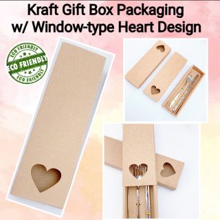 Kraft Gift Box with Window-type Heart.