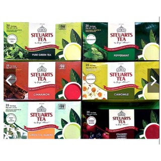 STEUARTS Premium Ceylon Black, Green, Herbal and Fruit Infusions Tea (25 Tea Bags)