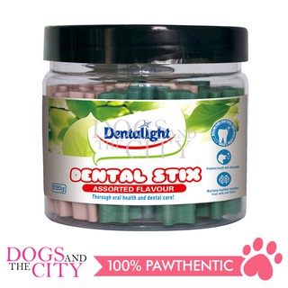 Dentalight 5147 2.5" Dental Stick Assorted Flavors 220g Dog Treats (1)
