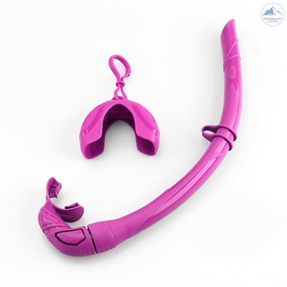 FreeW-Silicone Foldable Snorkel with Compact Storage Case Women Men Roll Up Snorkel Wet Breathing Tu