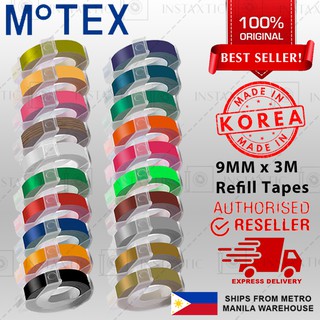 MOTEX 9mm x 3m Refill Tape for MOTEX / DYMO / CIDY Label Makers