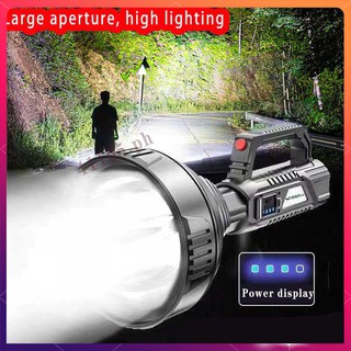 LEDSearchlight Spotlight Big Beam LongRange Flashlight USB Rechargeable Waterproof patrol flashlight