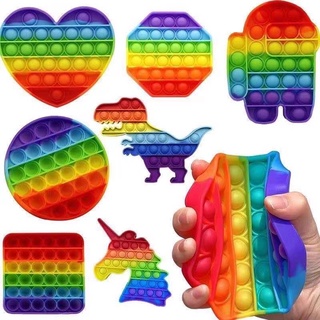 New Unicorn Pop Its Round Fidget, Toy Push bubble stress relief kids, pop it tiktok,