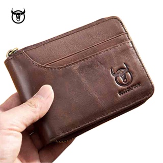 Brand Genuine Leather Men Wallets Short Coin Purse Small Retro Wallet Cowhide Leather Card Holder Pocket Purse Men Wallets