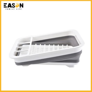 EasonShop COD Foldable Dish Rack Plates Drying Rack Kitchen Storage Bowl Holder