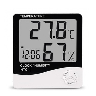 【COD】HTC-1 Thermometer Electronic Humidity Meter Digital Thermometer Hygrometer Temperature Alarm Clock