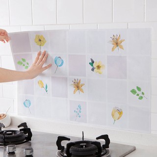 @ 1PCS Waterproof Kitchen Oil Sticker Anti Oil Wallpaper 75x45cm Aluminum foil (1)