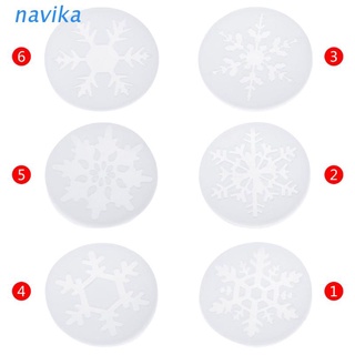 NAV Silicone Mold Snowflake Christmas DIY Crafts Jewelry Making Pendant Epoxy Resin