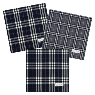 Armando Caruso Dark Checkered Handkerchief Set of 3 (1)
