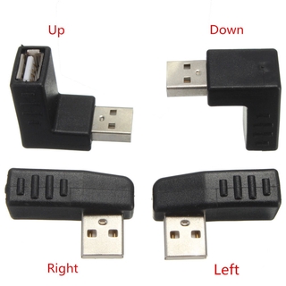 Connector Plug 90 Degree Left, Right, Up, Down USB Male to Female Angled L Shaped Adaptors USB Extension Adapter