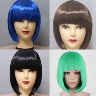 J&S✨Women Short Straight Hair Full Wigs Cosplay Party Hair Wig-High quality Class A