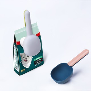 Fashion Design 2-IN1 Pet Food Scoop Dog Cat Food Shovel With Sealing Clip