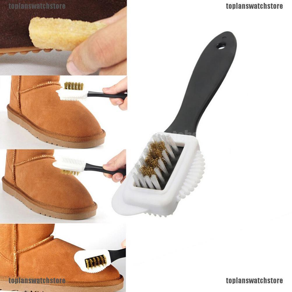 Chic 3-Sides Cleaning Brush For Suede Nubuck Shoes Boot Cleaner (1)