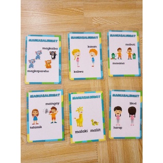 Opposites educational flashcards for kids laminated