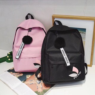 LW Korean Backpack Canvas bag School Bag Candy color Bags