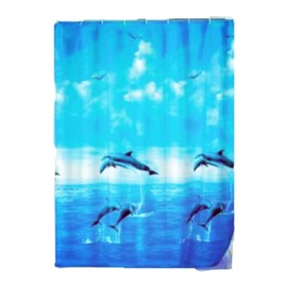 Fabric shower curtain makapal 71x71inch