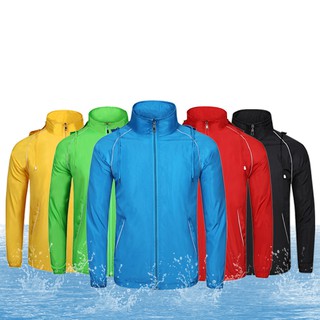 Men's Windbreaker Outdoor Hiking Jacket Hooded Sportswear (1)