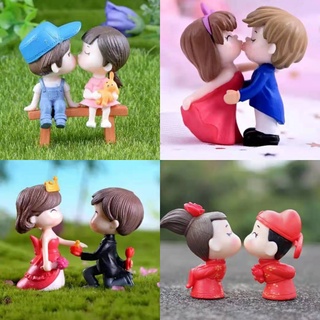 Mini Cute Figurines Miniature Couple lover Wedding Gift Couple Miniature Landscape Ornaments Fairy Garden Bonsai DollH