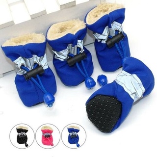 【Ready Stock】✸✘∋Antiskid Waterproof Soft-soled Puppy Shoes Pet Dog Shoes Small Dog Paw Care