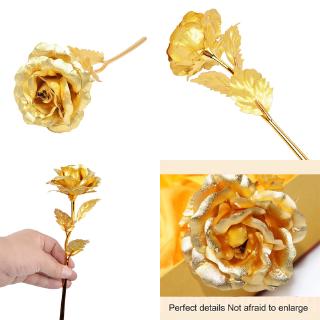 1Pcs 24K Gold Foil Artificial Rose Engagement Gifts Birthday Artificial Flowers and The Valentine Day for Wife Gifts