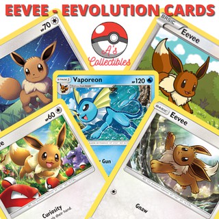 Eevee Holo - Eevolution - Vaporeon Holo - Hidden Fates Singles - Original Pokemon TCG Cards