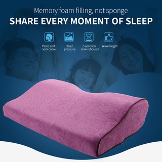 【Pillowcase】Orthopedic Neck Pillow Memory Foam Pillowcase Slow Rebound Foam Pillowcase Soft Comfortable