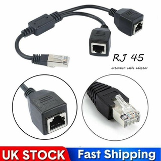 RJ45 Splitter Adapter 1 To 2 Dual LAN Ethernet Network Extension Cable Adapter sawuPH